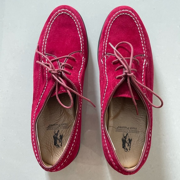 Hush Puppies Dark Red Suede Oxfords - Picture 2 of 8